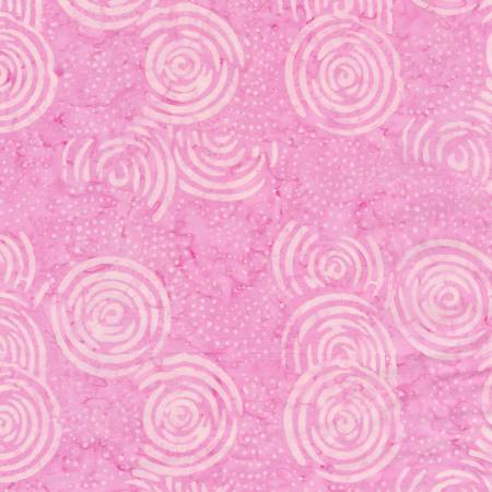 Pink Dotted Spirals Batik
