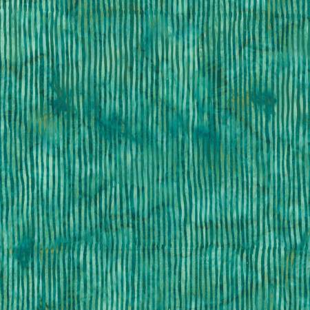 Turquoise Green Skinny Stripes Batik