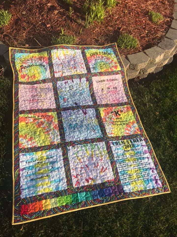 Quilt Made From Chemistry Shirts