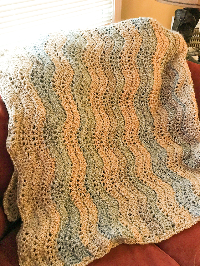 Beach Colored Waves Afghan