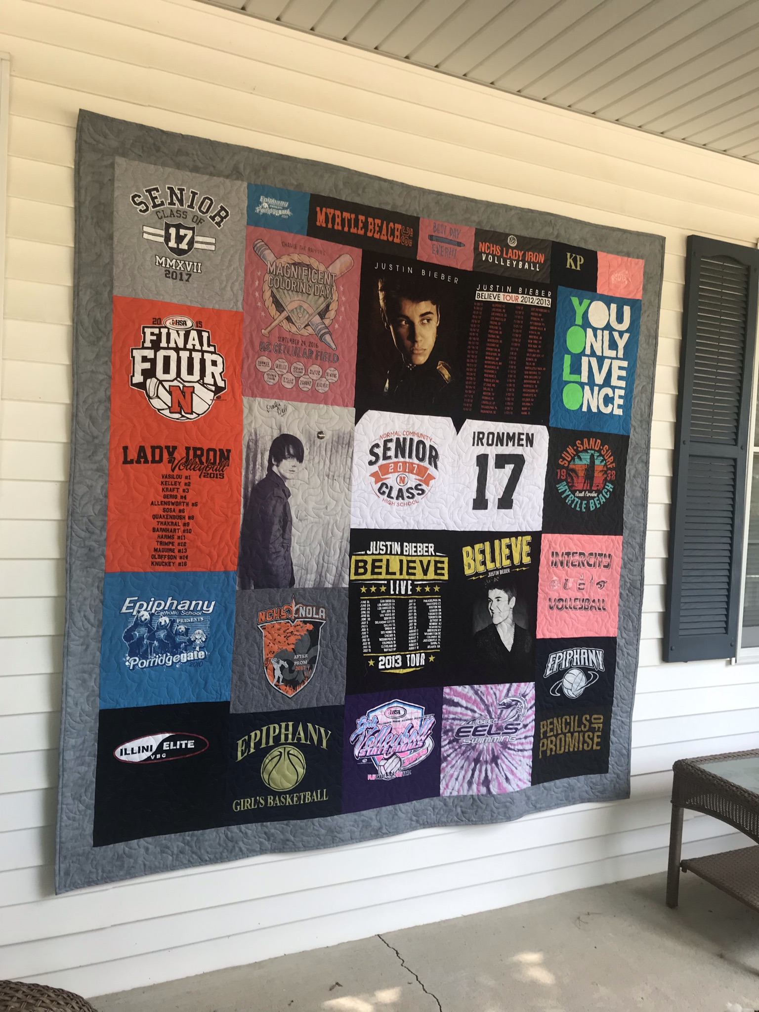 High School Memory Quilt