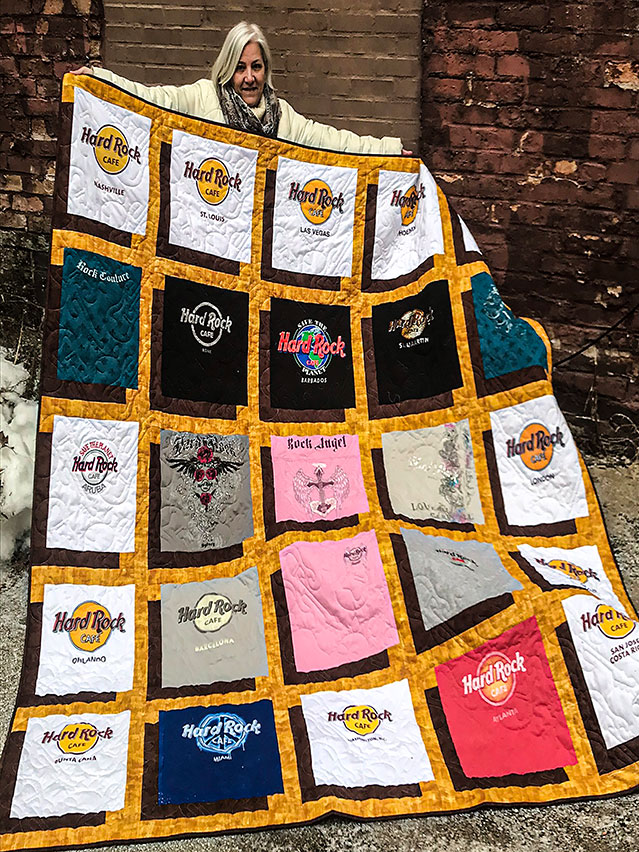 Hard Rock Cafe Tee Shirt Quilt